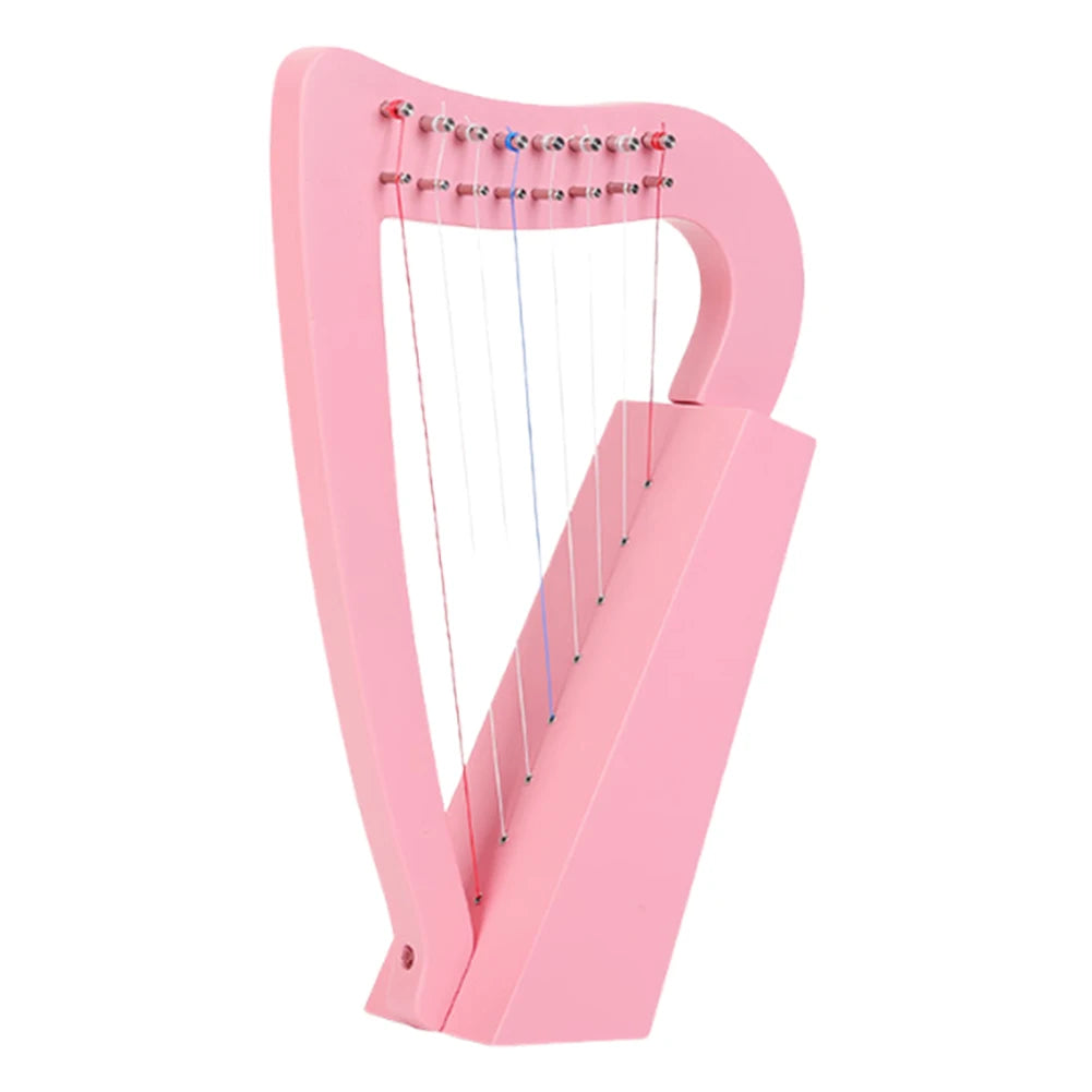 Shunmaii 8-String Lyre Harp Solid Wood Mini With Tuning Wrench