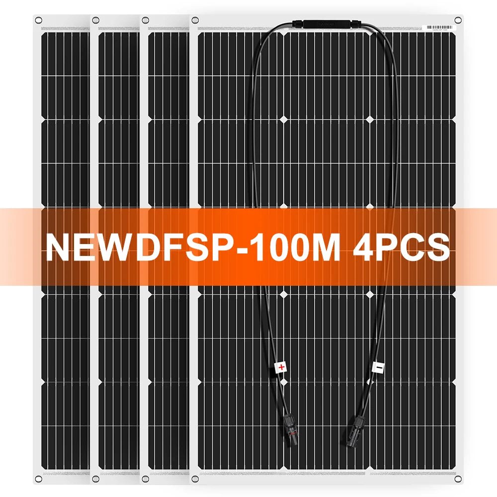 DOKIO Waterproof 100W Monocrystalline Flexible Solar Panel