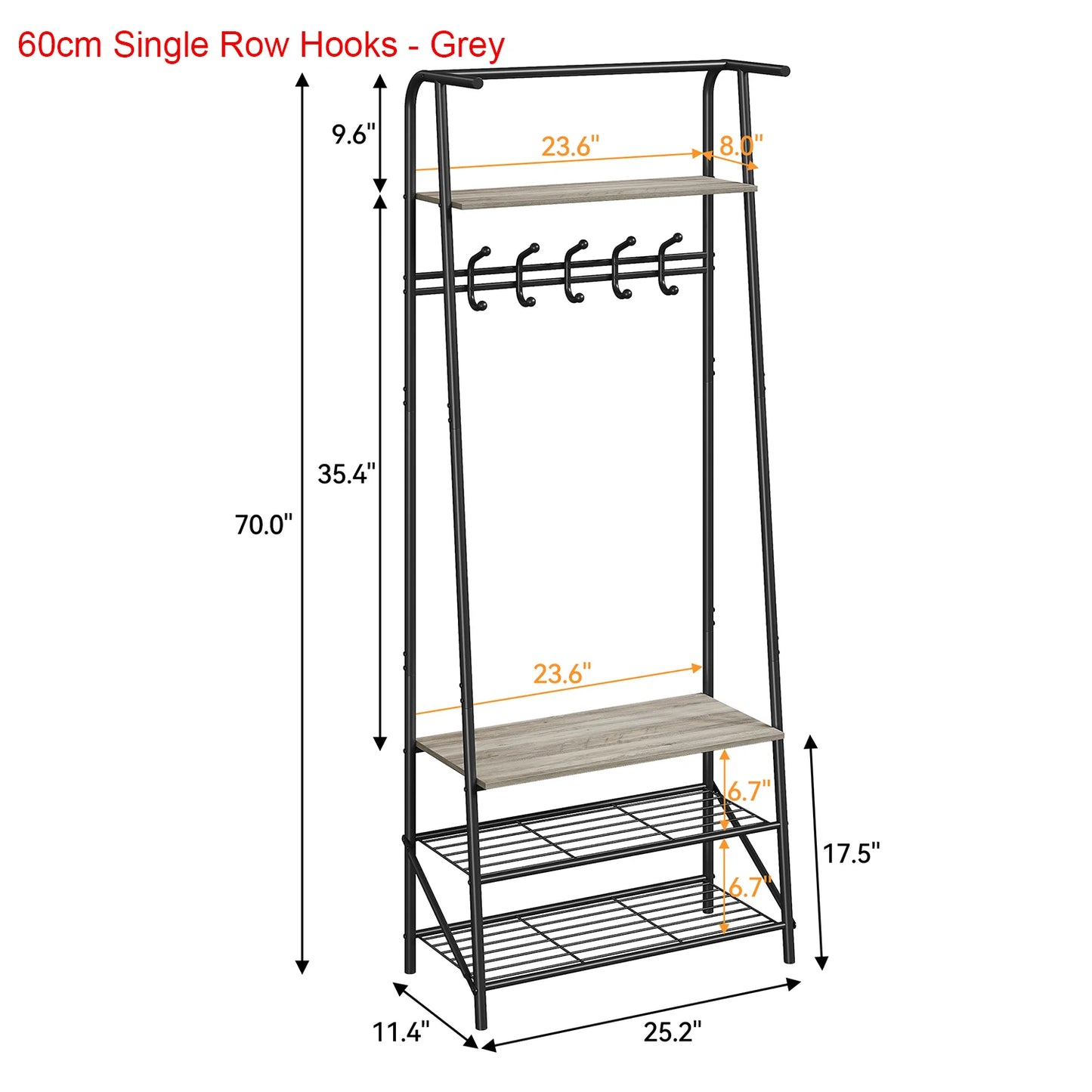 TWISTER.CK 4-in-1 Coat Rack Bench Hall Tree With Shoe Rack