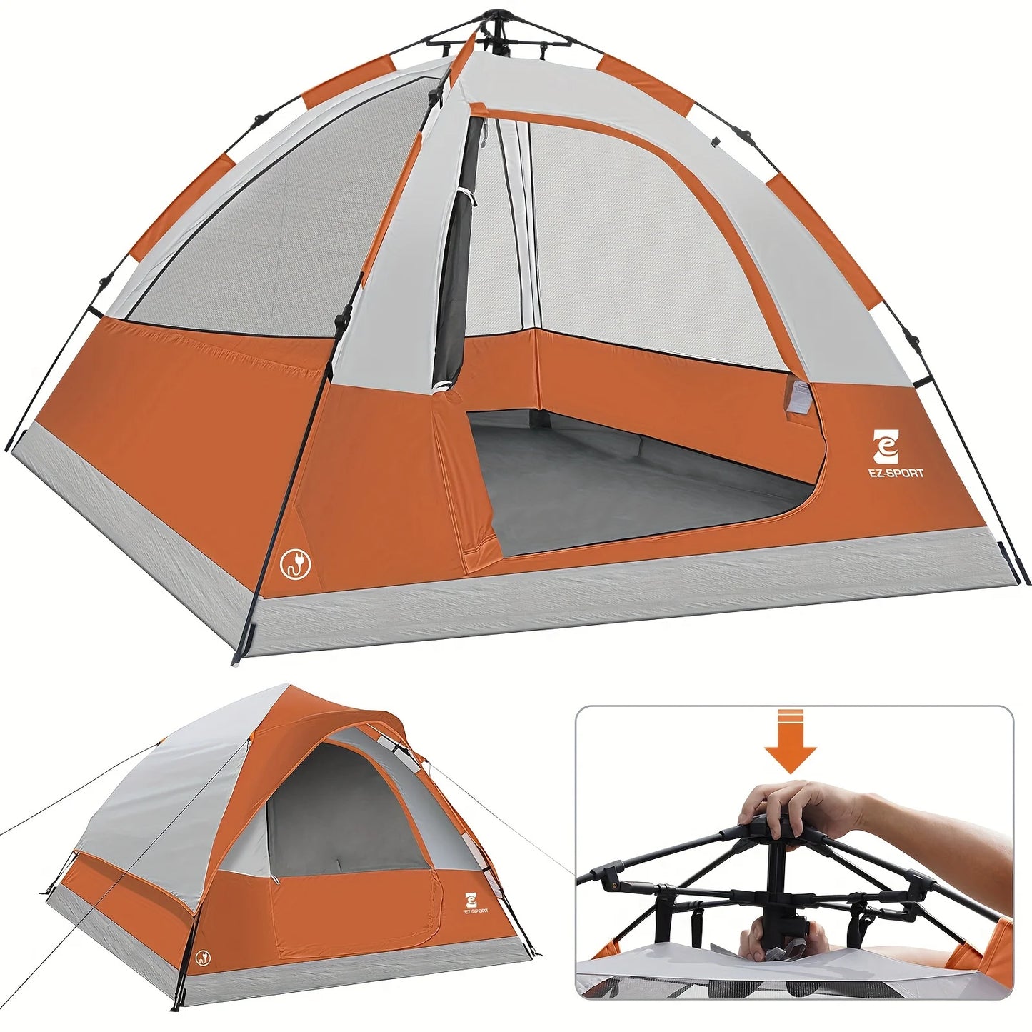 Unp Pop Up Camping Tent Waterproof Windproof Setup With Rainfly
