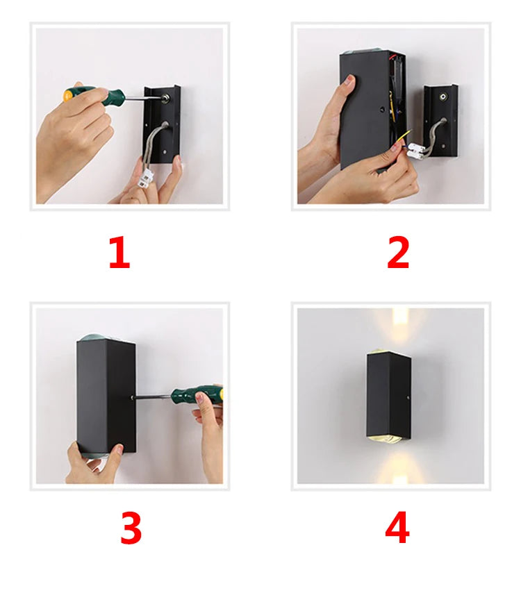 Aluminum COB Outdoor Wall Light IP65 Waterproof Sconce
