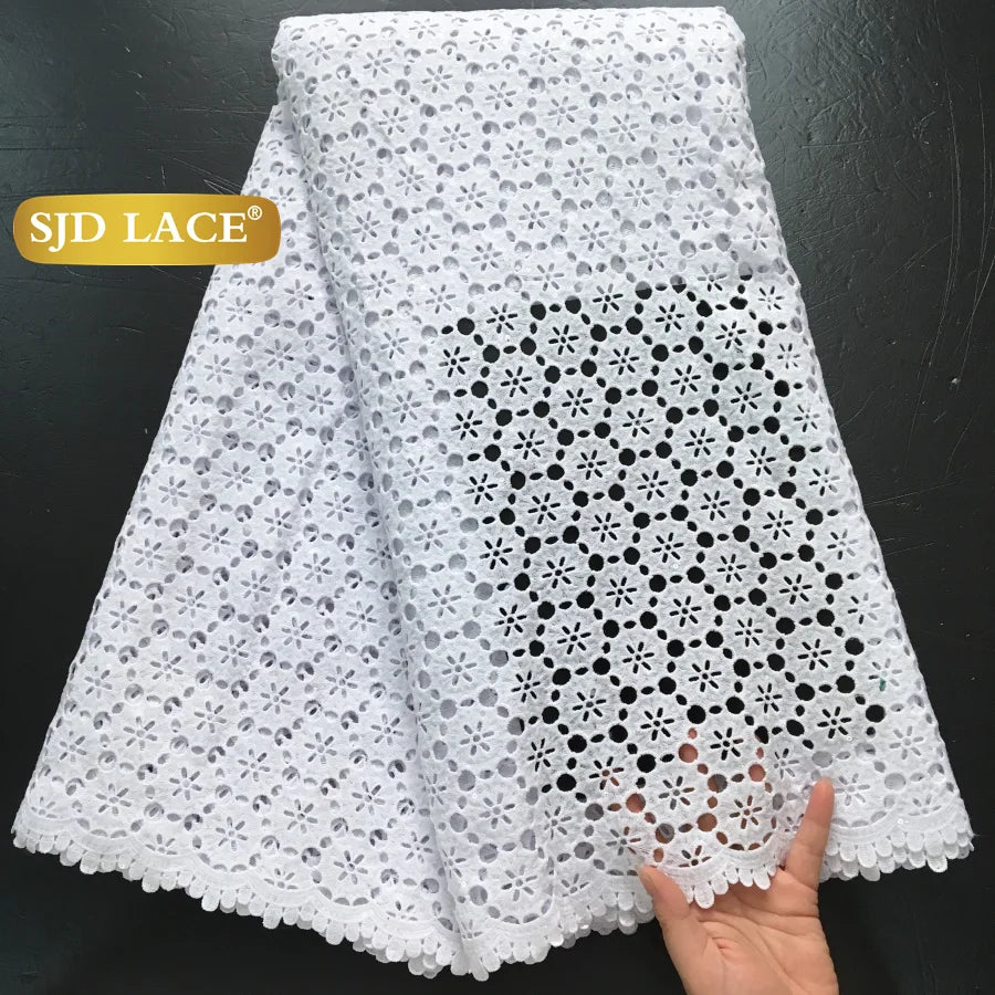 SJD African Guipure Cord Lace Fabric For Women Dresses
