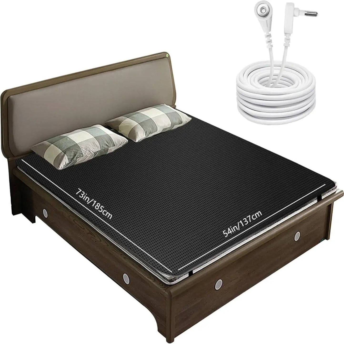 Grounding Sheet Combo With Mat Fully Conductive Carbon Faux Leather