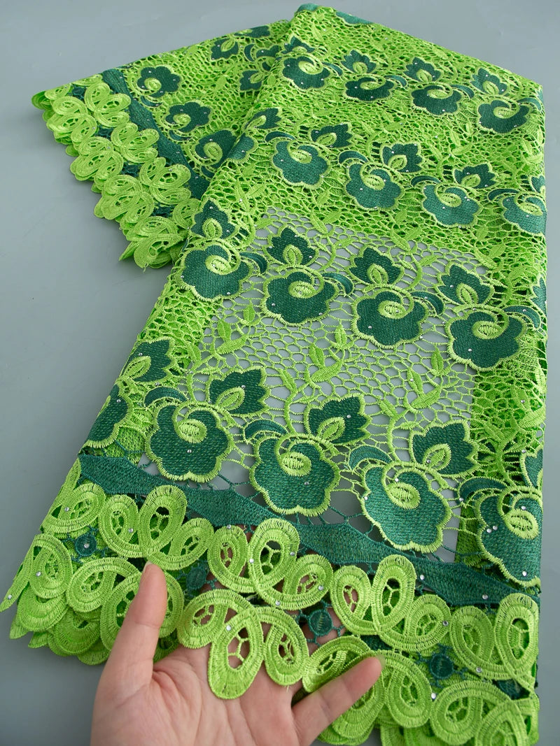 NONECN African Guipure Water Lace Fabric Embroidery For Wedding Dresses