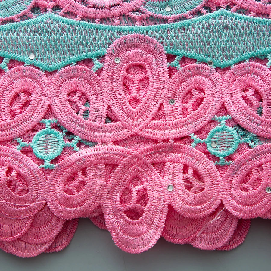NONECN African Guipure Water Lace Fabric Embroidery For Wedding Dresses