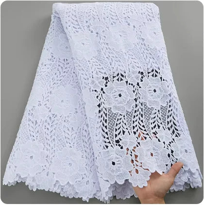 SJD African Guipure Cord Lace Fabric For Women Dresses