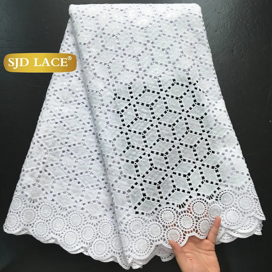 SJD African Guipure Cord Lace Fabric For Women Dresses