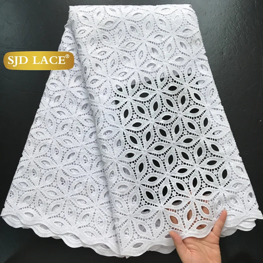 SJD African Guipure Cord Lace Fabric For Women Dresses