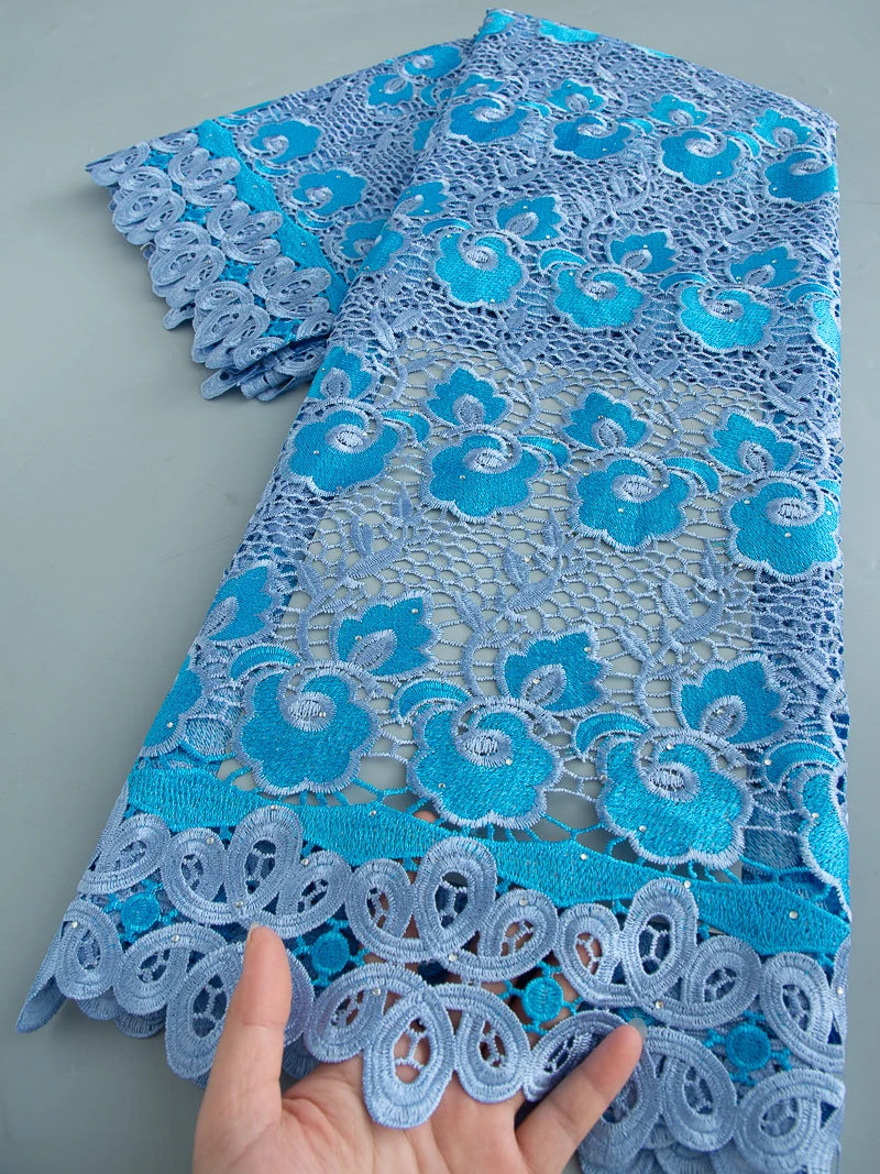 NONECN African Guipure Water Lace Fabric Embroidery For Wedding Dresses
