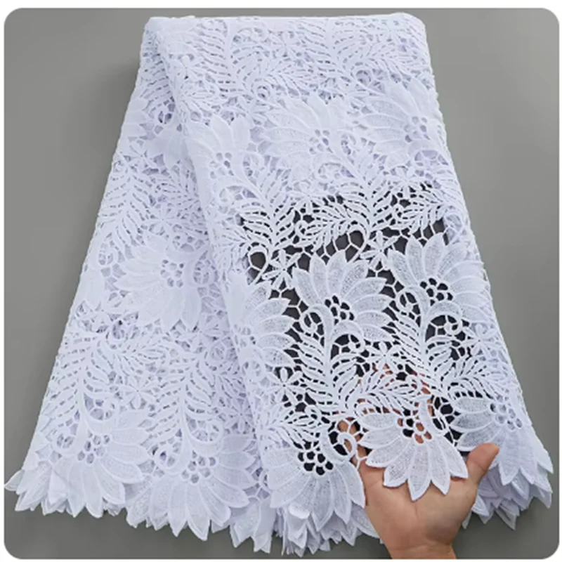 SJD African Guipure Cord Lace Fabric For Women Dresses