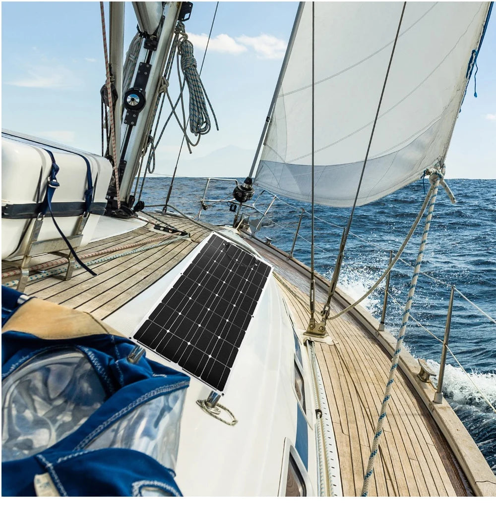 DOKIO Waterproof 100W Monocrystalline Flexible Solar Panel