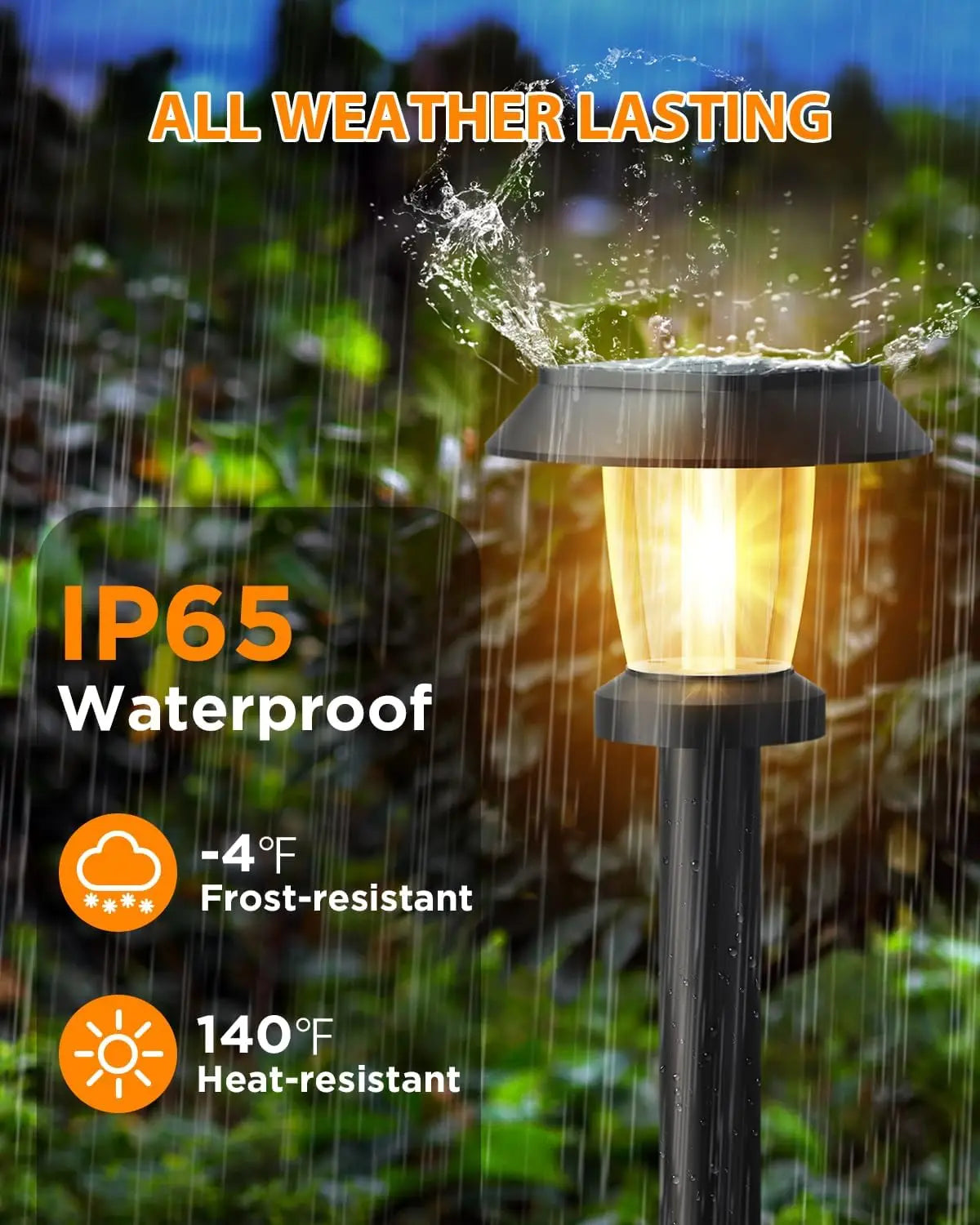 Solar Pathway Lights Outdoor IP65 Waterproof With 3 Modes