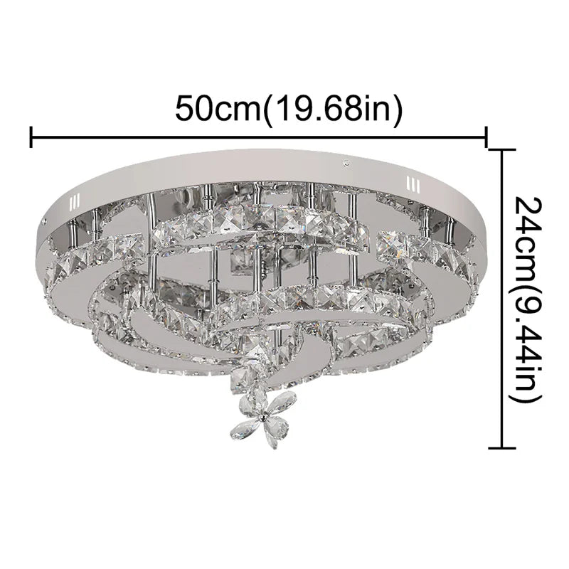 GreeLustr Crystal LED Ceiling Chandelier For Living Dining Room