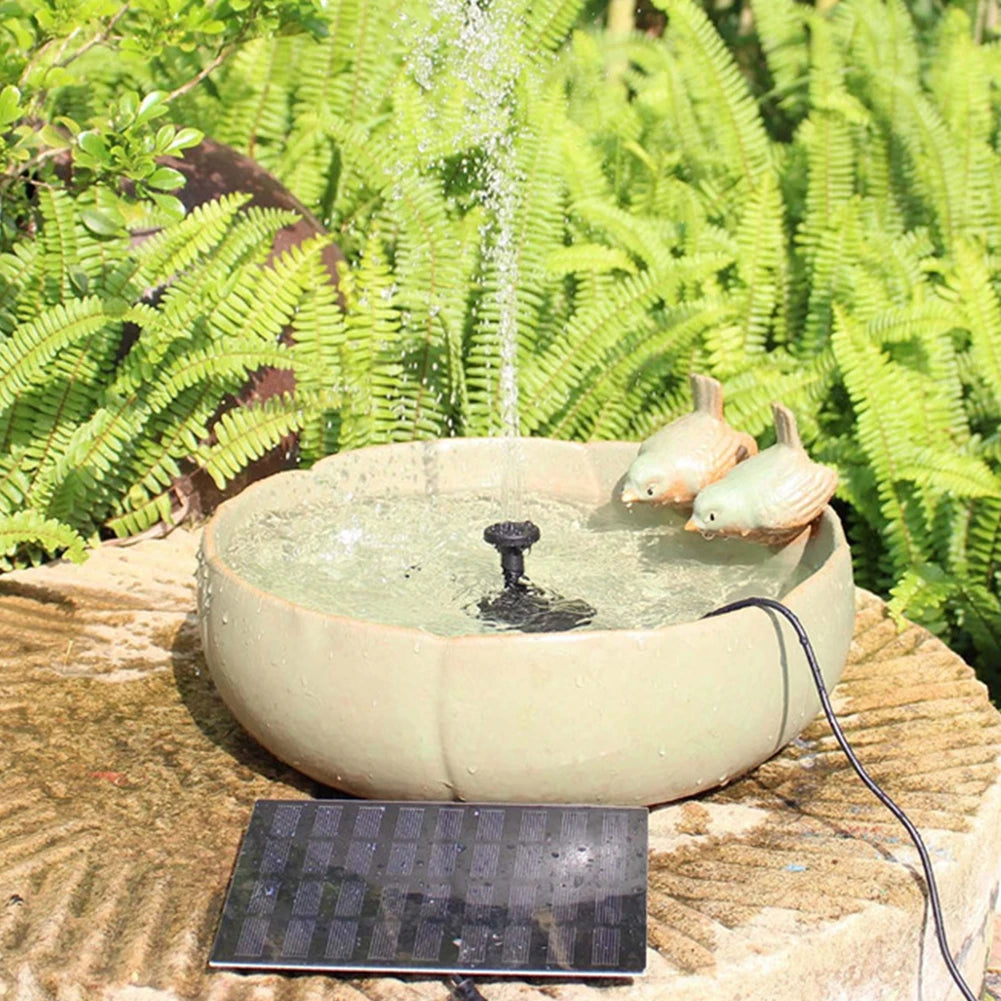Hosport Solar Fountain Pond Pump Kit With Nozzles Bird Bath