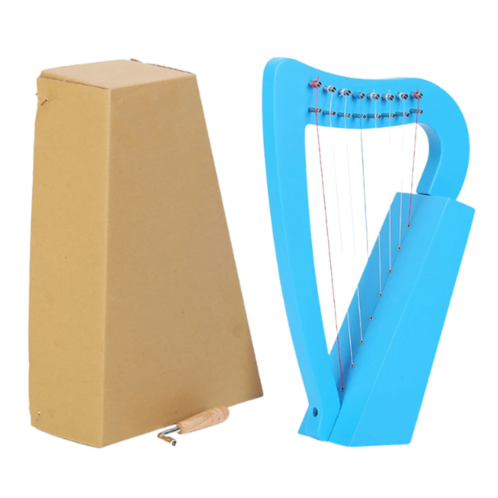 Shunmaii 8-String Lyre Harp Solid Wood Mini With Tuning Wrench