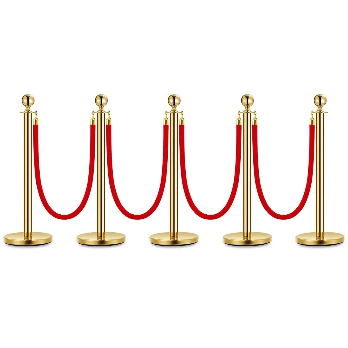 HiMISSCN Elegant Stanchion Posts With Velvet Ropes For VIP Events