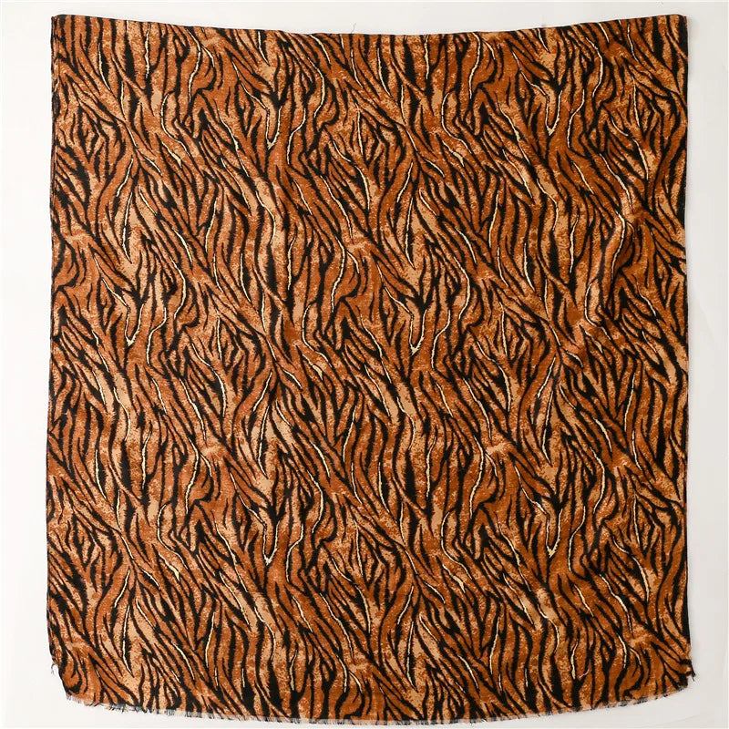 Zebra Stripe Floral Viscose Shawl for Women