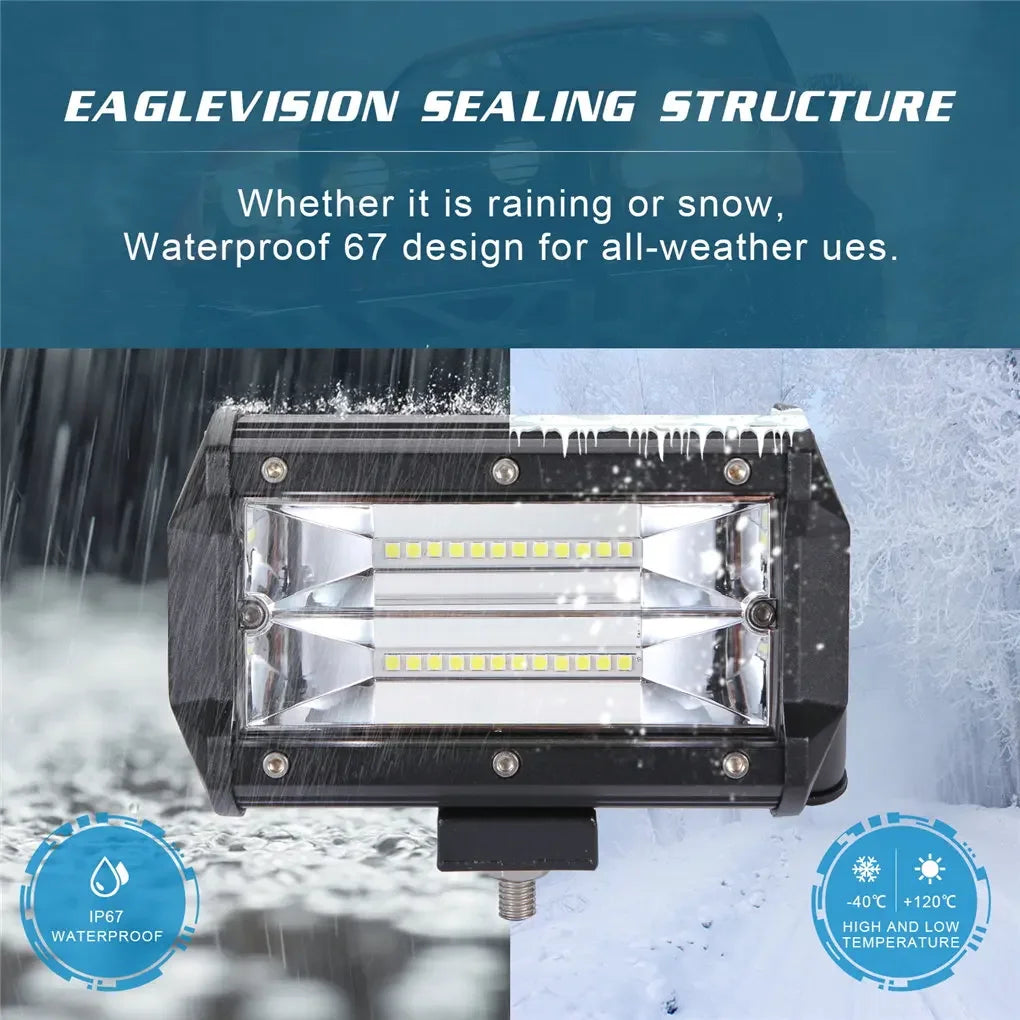 AUCD 4-Pack LED Flood Lights 12-24V for Vehicles and Boats