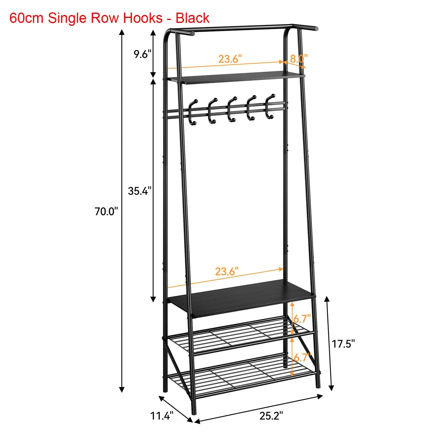 TWISTER.CK 4-in-1 Coat Rack Bench Hall Tree With Shoe Rack