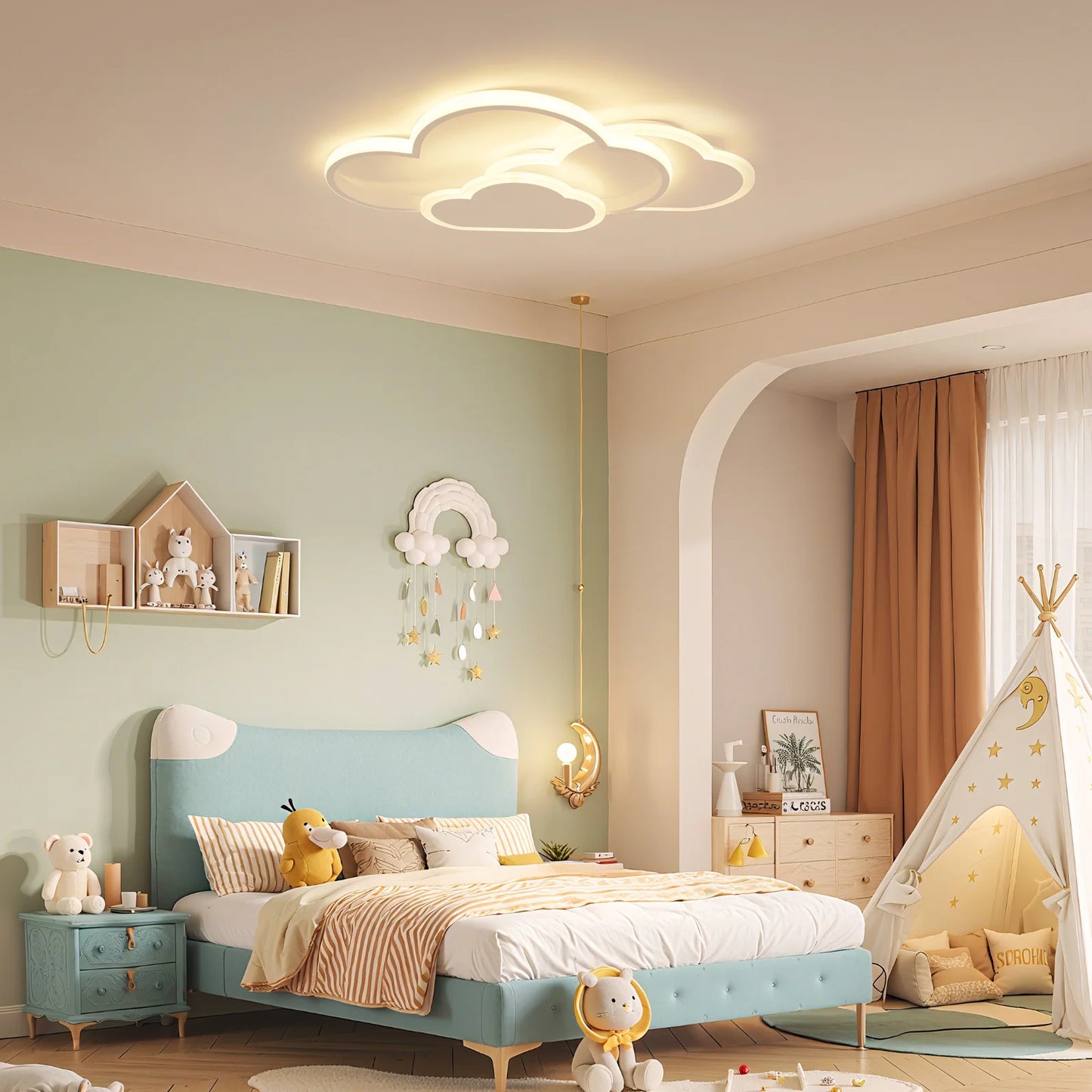 Cloud Shape LED Ceiling Light With 3 Color Temperatures