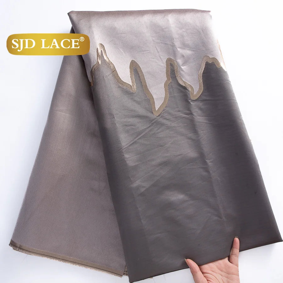 SJD LACA Nigerian Brocade Lace Damask Fabric For Women Dresses