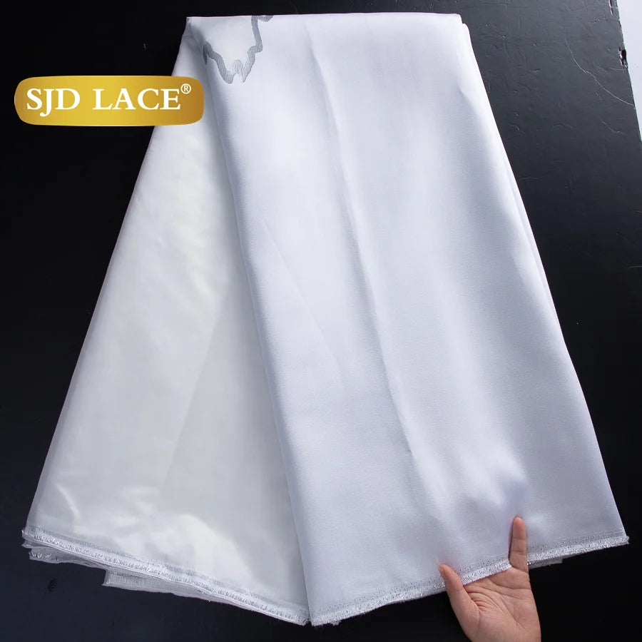 SJD LACA Nigerian Brocade Lace Damask Fabric For Women Dresses