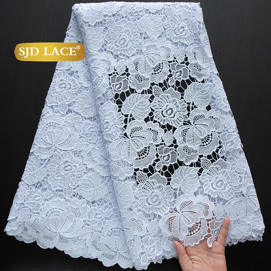 SJD African Guipure Cord Lace Fabric For Women Dresses