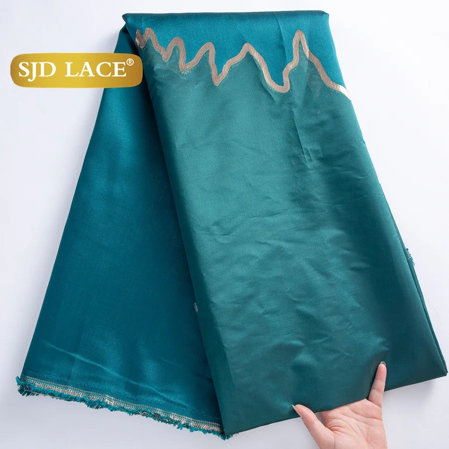 SJD LACA Nigerian Brocade Lace Damask Fabric For Women Dresses
