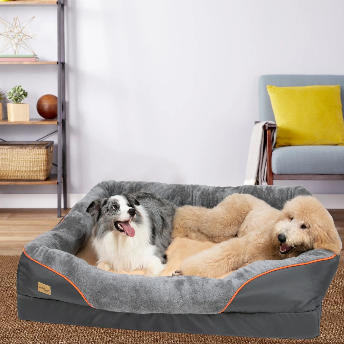 Bingopaw Dog Bed Anti Allergy Fleece Removable Washable Waterproof Cover