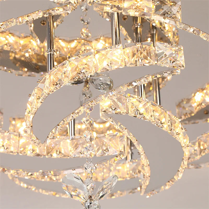 GreeLustr Crystal LED Ceiling Chandelier For Living Dining Room