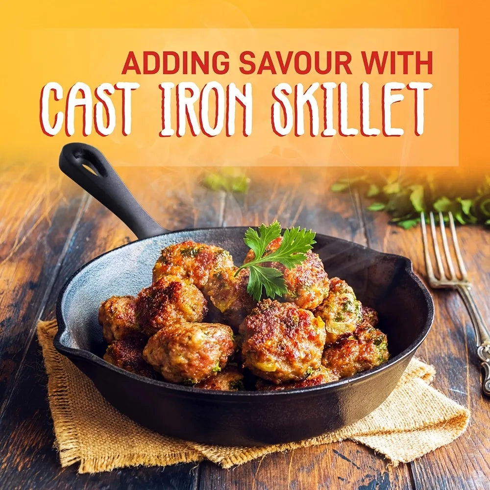 AEDG Cast Iron Skillet Set 3 Piece Preseasoned Pans