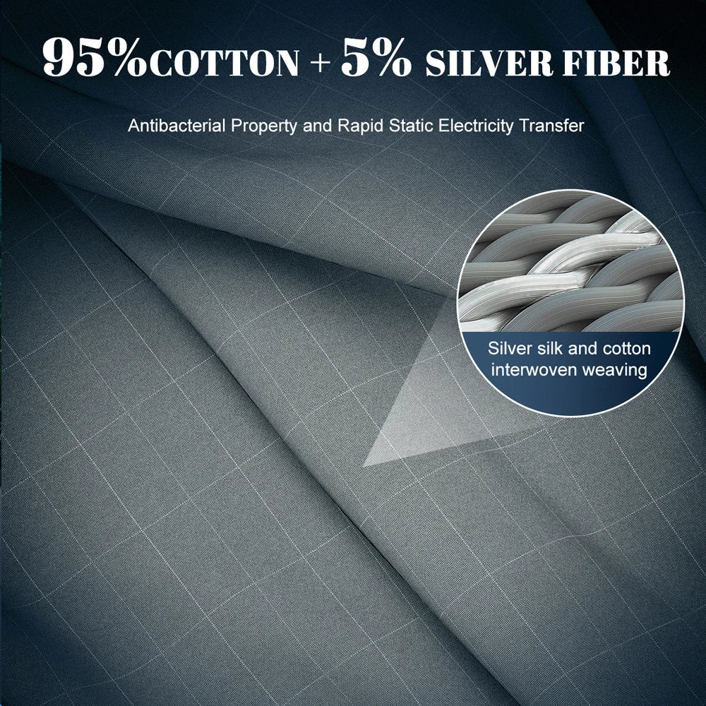 Astarexin Grounding Fitted Sheet With Organic Cotton And Conductive Silver Fiber