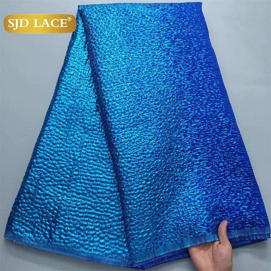 SJD LACA Nigerian Brocade Lace Damask Fabric For Women Dresses
