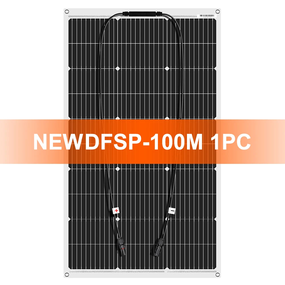 DOKIO Waterproof 100W Monocrystalline Flexible Solar Panel