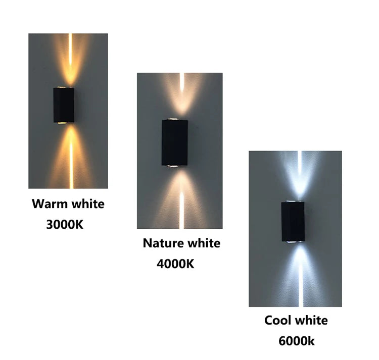 Aluminum COB Outdoor Wall Light IP65 Waterproof Sconce