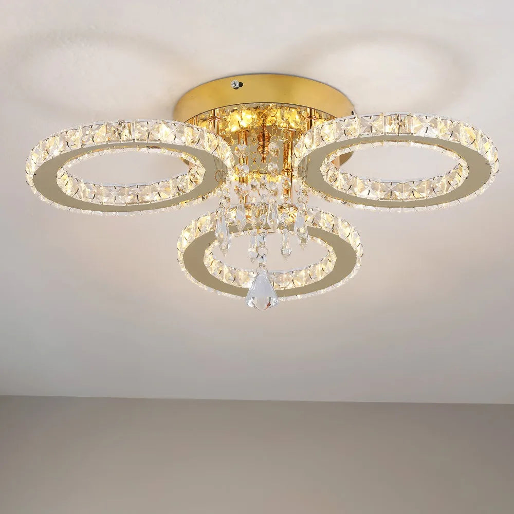 VETRULUS Modern LED Crystal Ceiling Chandelier