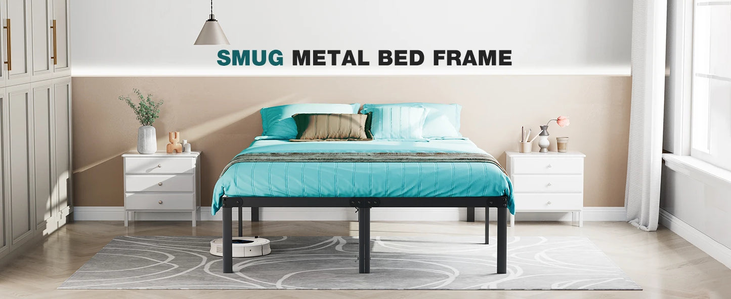 JHK Metal Bed Frame With Slat Support
