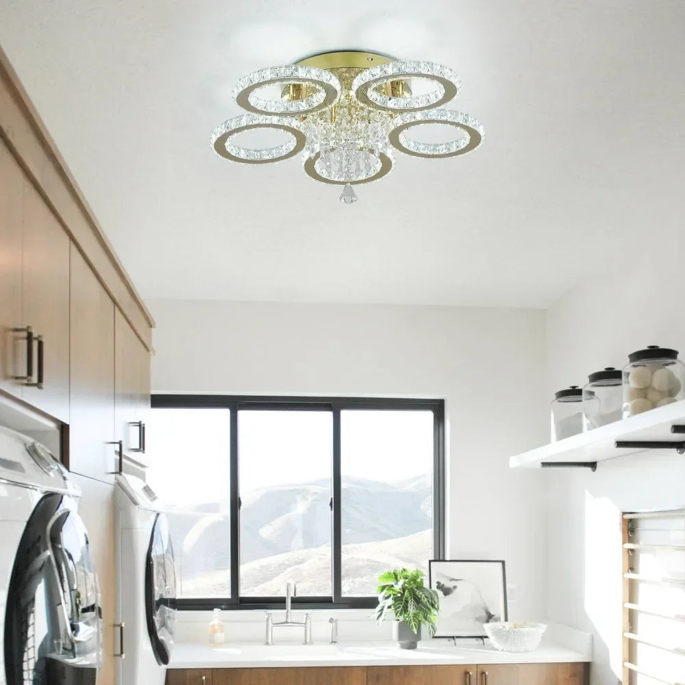 VETRULUS Modern LED Crystal Ceiling Chandelier