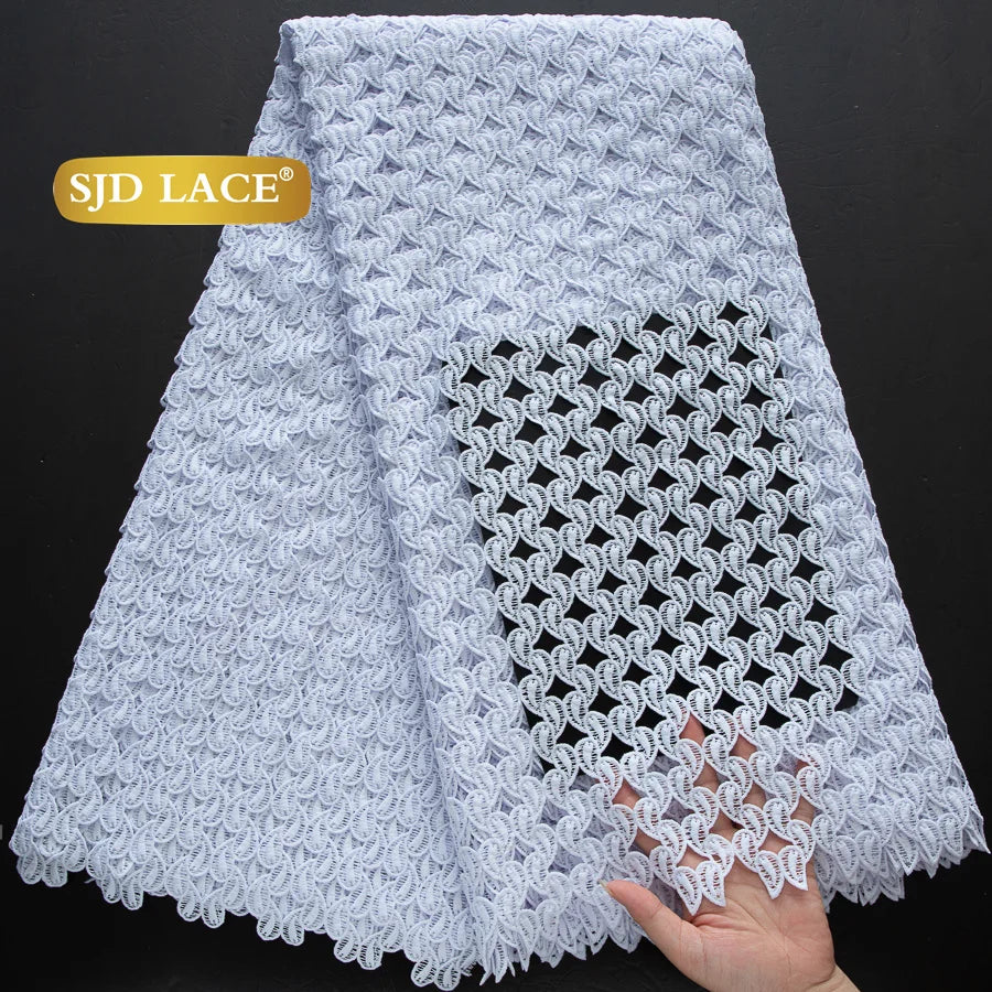 SJD African Guipure Cord Lace Fabric For Women Dresses