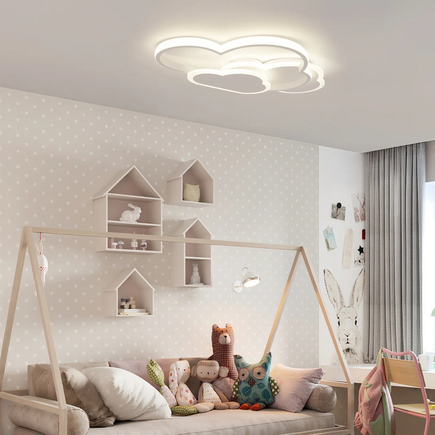 Cloud Shape LED Ceiling Light With 3 Color Temperatures