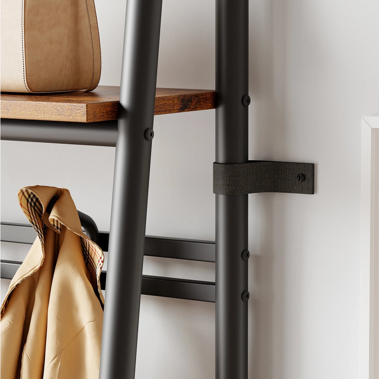 TWISTER.CK 4-in-1 Coat Rack Bench Hall Tree With Shoe Rack