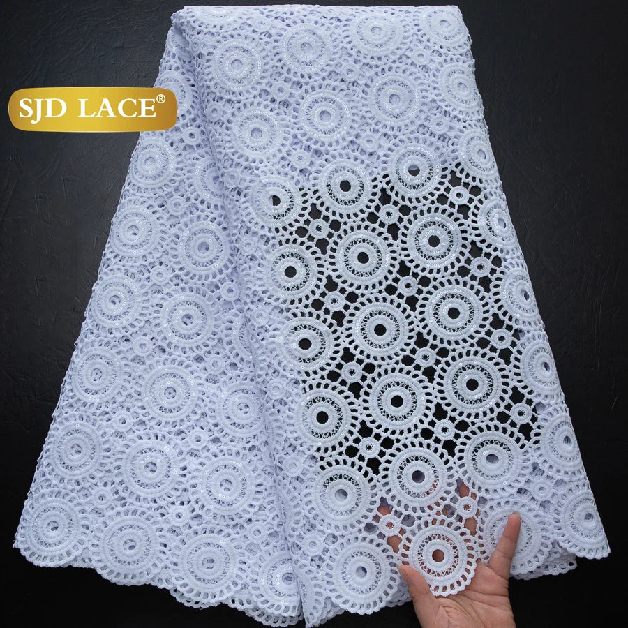SJD African Guipure Cord Lace Fabric For Women Dresses