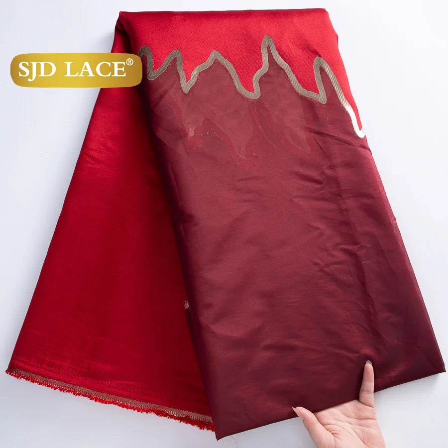 SJD LACA Nigerian Brocade Lace Damask Fabric For Women Dresses