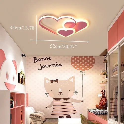 Heart Shaped LED Ceiling Light With Remote Control For Living Room