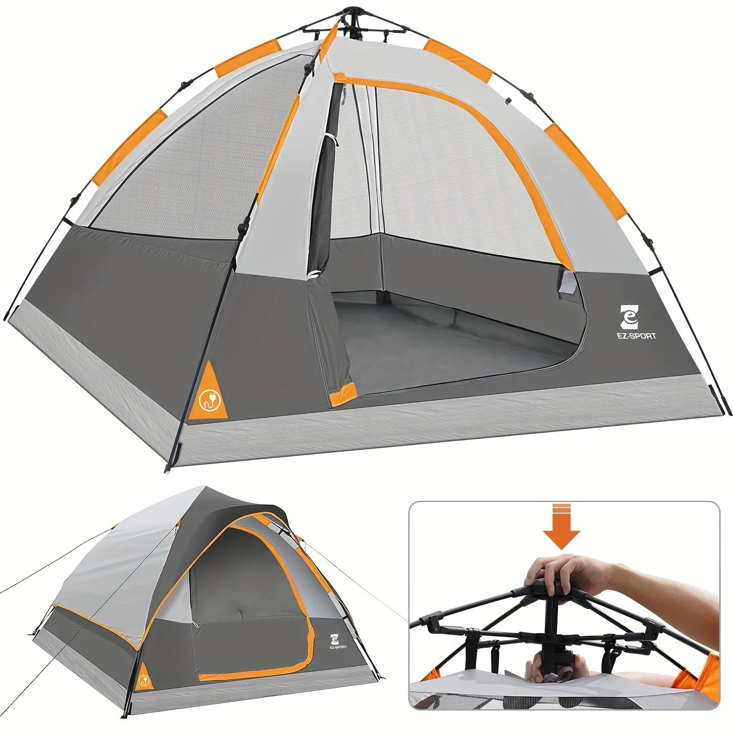 Unp Pop Up Camping Tent Waterproof Windproof Setup With Rainfly