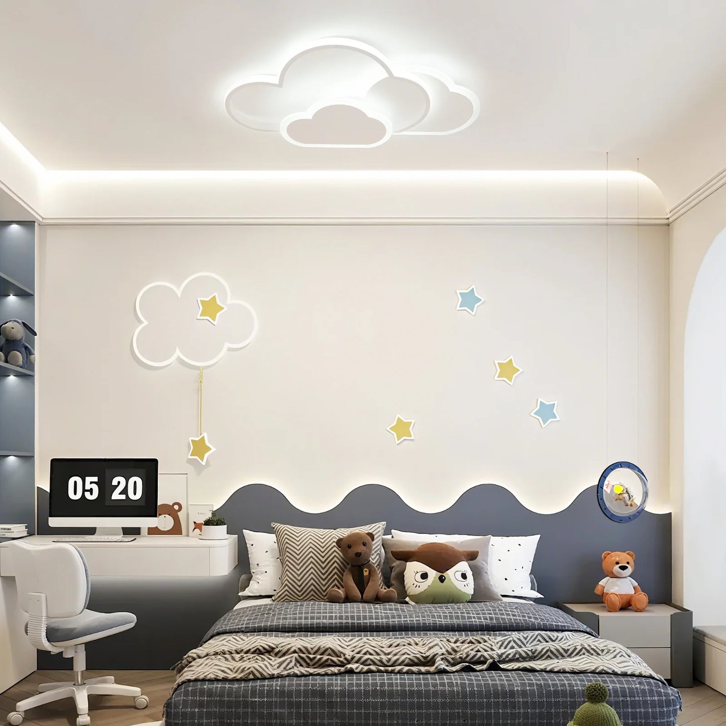 Cloud Shape LED Ceiling Light With 3 Color Temperatures