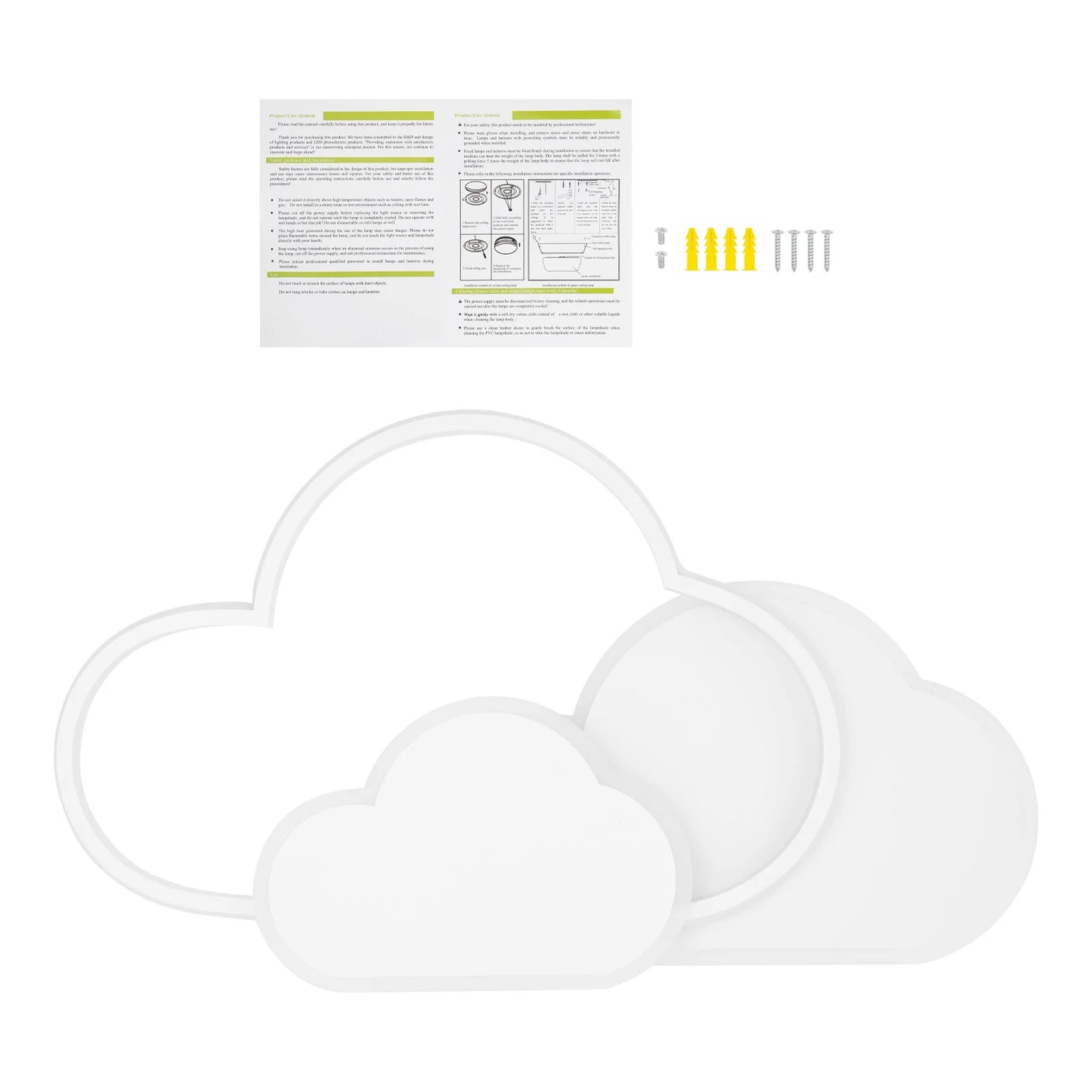 Cloud Shape LED Ceiling Light With 3 Color Temperatures