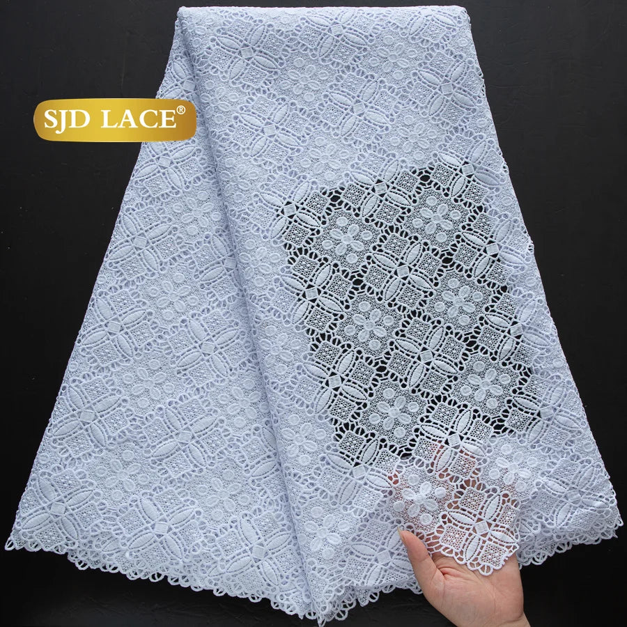 SJD African Guipure Cord Lace Fabric For Women Dresses