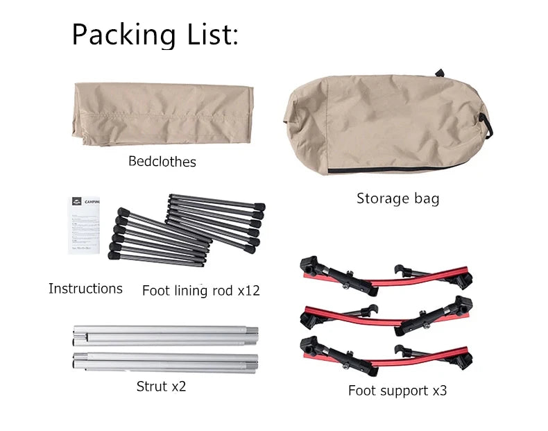 West Tune Ultralight Camping Cot With Leg Extenders Outdoor
