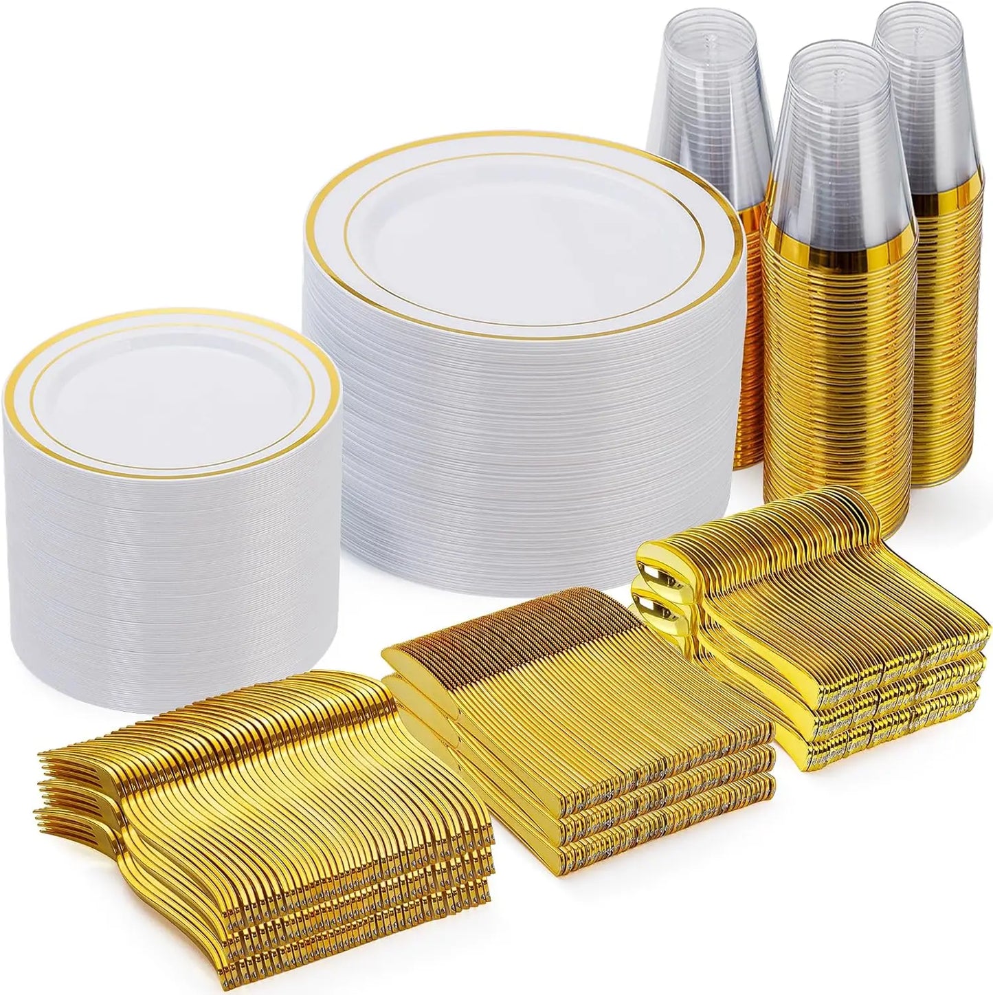 None Disposable Dinnerware Set For Party 700 Piece